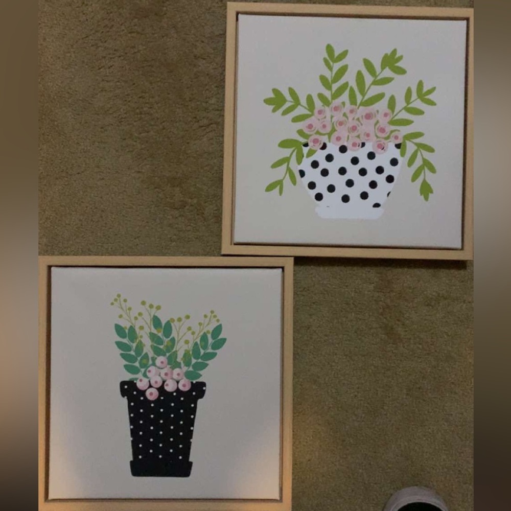 Two canvassed wall decor